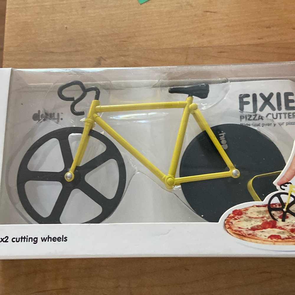 Bicycle Pizza Cutter from Barcelona. New in its box. Super cute